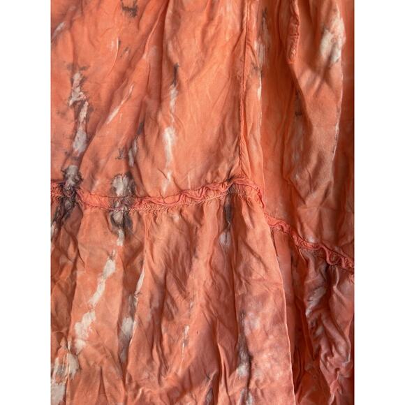 TIARE HAWAII Mini Dress One Size Tie Dye Plunge Neckline Tiered - Picture 4 of 8